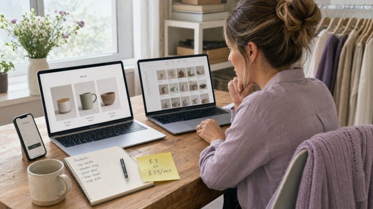 How to start an online store by comparing ecommerce platforms and checkout options